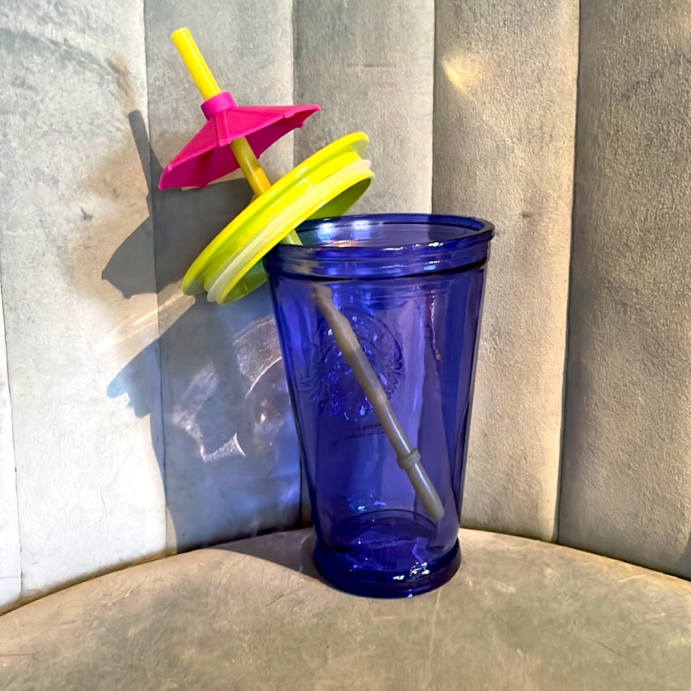 NWT Starbucks collector’s Hawaiian umbrella glass tumbler - 16 oz - Picture 2 of 7